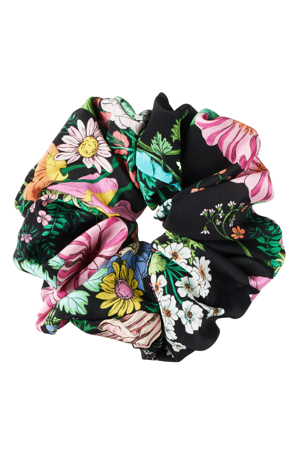 Joust flourishing scrunchie - Black floral