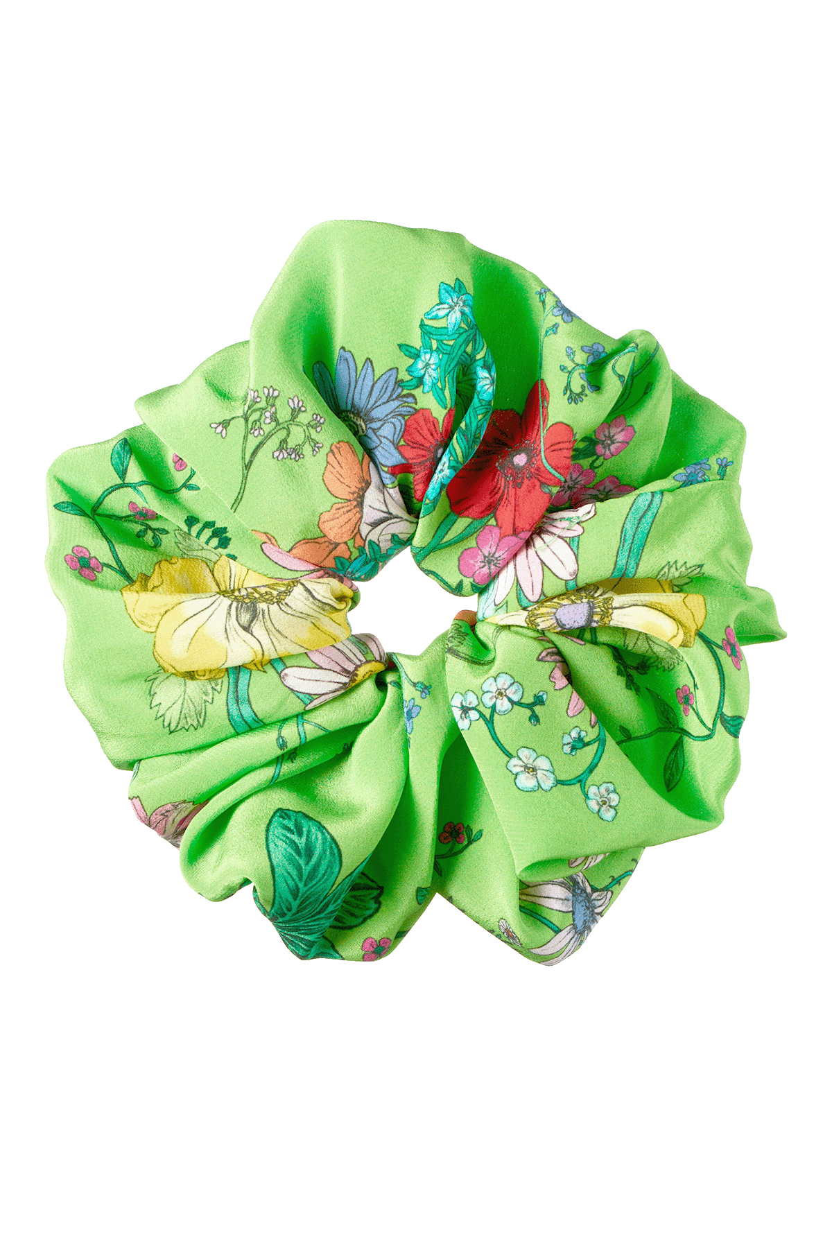 Joust flourishing scrunchie - Green floral